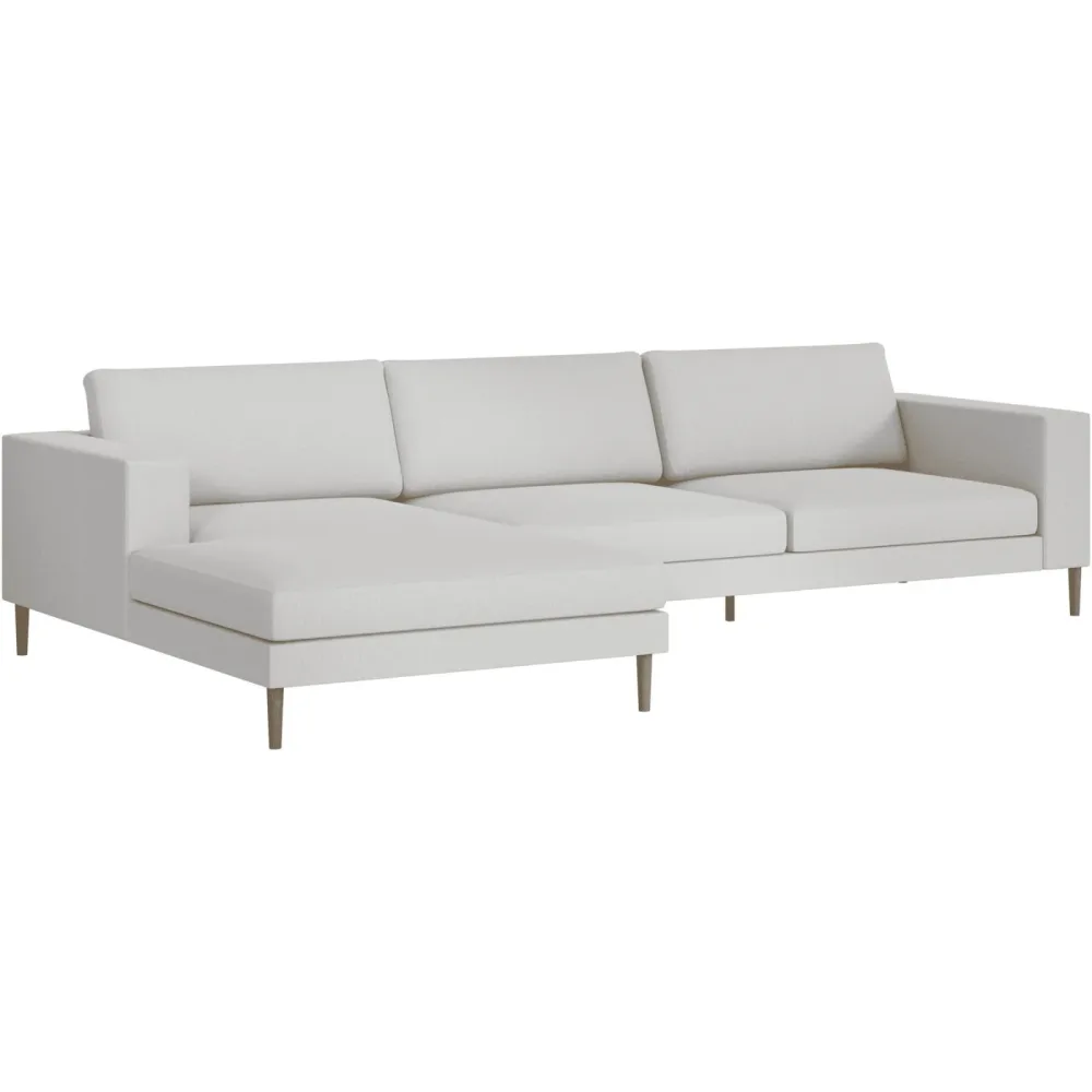 Ecksofa Domino Braun Stoff 310 cm 181 cm - Farbe: natur - Möbel Konfigurator: Traummöbel individuell zusammenstellen - Ecksofa