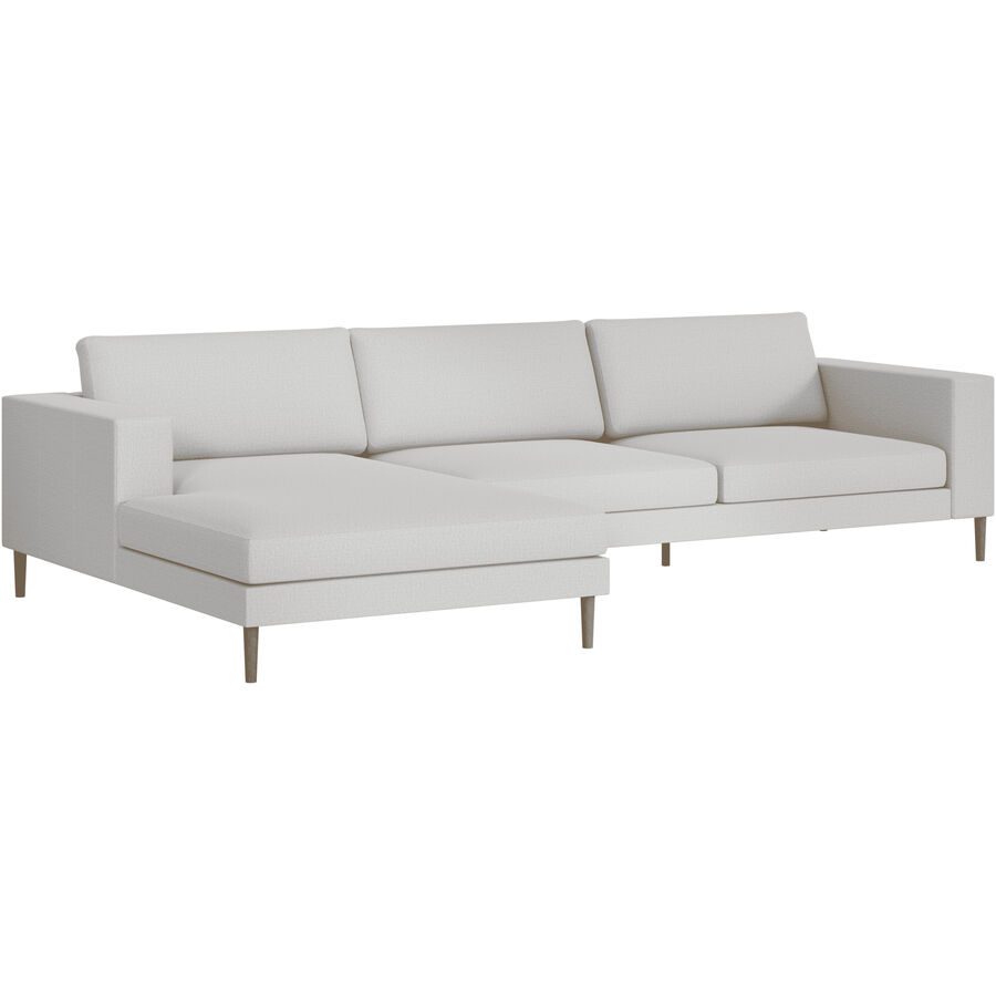Ecksofa Domino Braun Stoff 310 cm 181 cm - Farbe: natur - Möbel Konfigurator: Traummöbel individuell zusammenstellen - Ecksofa