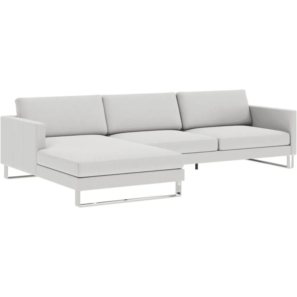Ecksofa Domino Braun Stoff 286 cm 181 cm - Farbe: natur - Möbel Konfigurator: Traummöbel individuell zusammenstellen - Ecksofa