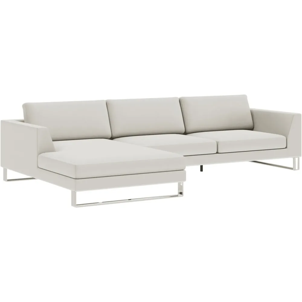 Ecksofa Domino Beige Stoff 310 cm 181 cm - Möbel Konfigurator: Traummöbel individuell zusammenstellen - Ecksofa