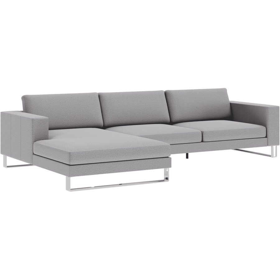 Ecksofa Domino Beige/Grau Stoff 310 cm 181 cm - Farbe: grau/beige - Möbel Konfigurator: Traummöbel individuell zusammenstellen - Ecksofa