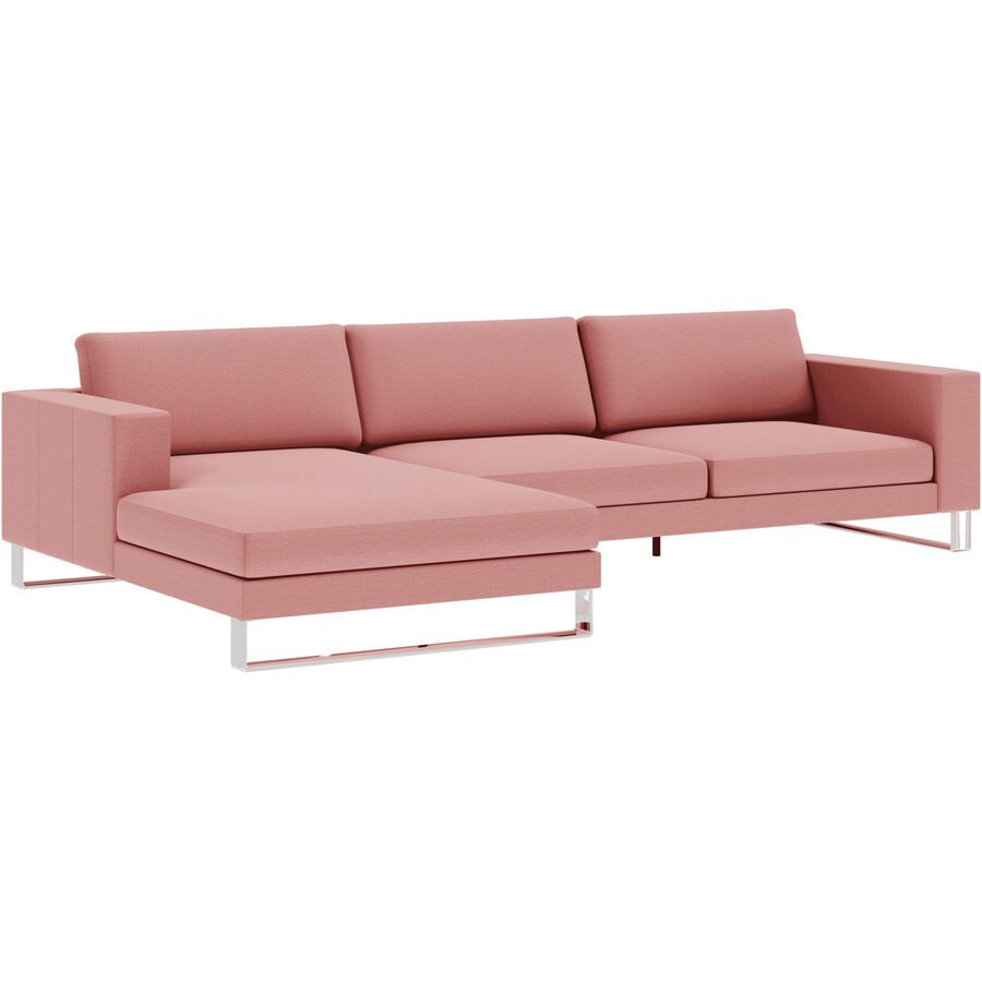Ecksofa Domino Rot Stoff 310 cm 181 cm - Möbel Konfigurator: Traummöbel individuell zusammenstellen - Ecksofa
