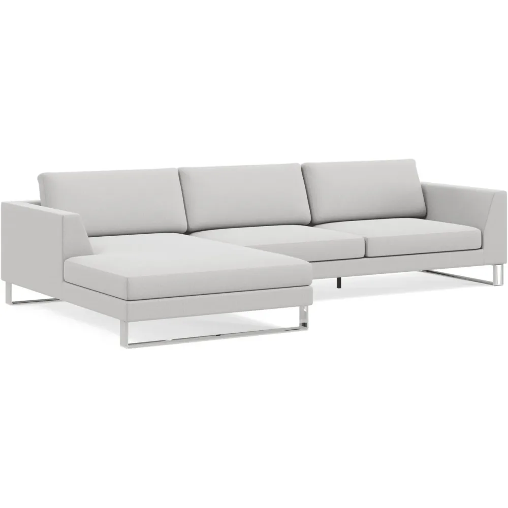 Ecksofa Domino Braun Stoff 310 cm 181 cm - Farbe: natur - Möbel Konfigurator: Traummöbel individuell zusammenstellen - Ecksofa