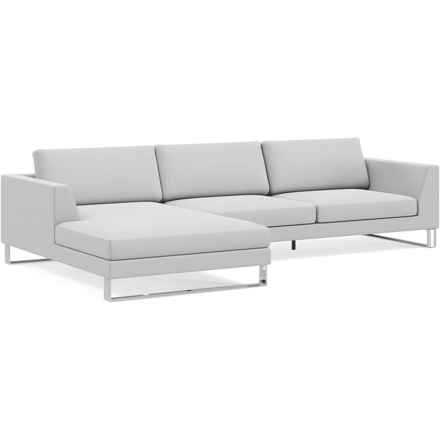 Ecksofa Domino Braun Stoff 310 cm 181 cm - Farbe: natur - Möbel Konfigurator: Traummöbel individuell zusammenstellen - Ecksofa