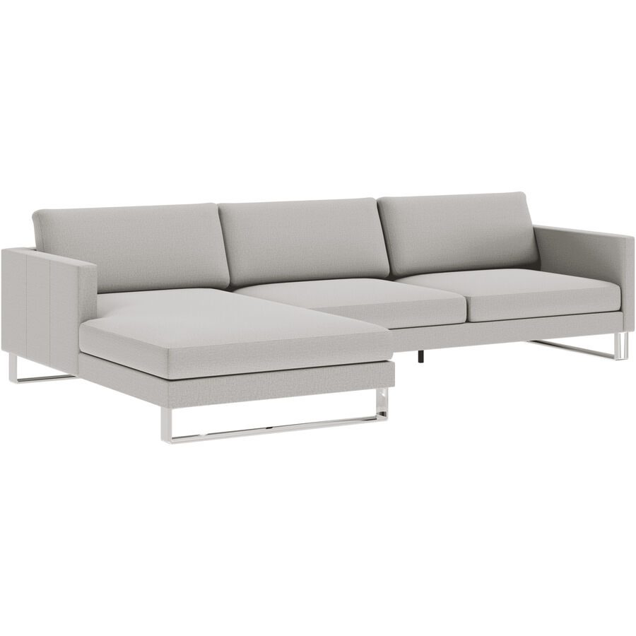 Ecksofa Domino Beige Stoff 286 cm 181 cm - Möbel Konfigurator: Traummöbel individuell zusammenstellen - Ecksofa