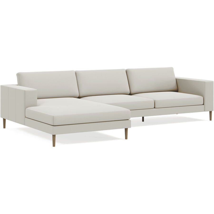 Ecksofa Domino Beige Stoff 310 cm 181 cm - Möbel Konfigurator: Traummöbel individuell zusammenstellen - Ecksofa
