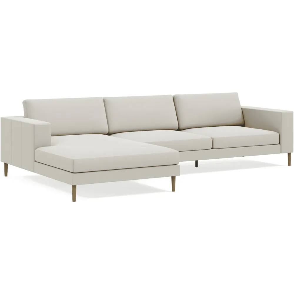Ecksofa Domino Beige Stoff 310 cm 181 cm - Möbel Konfigurator: Traummöbel individuell zusammenstellen - Ecksofa