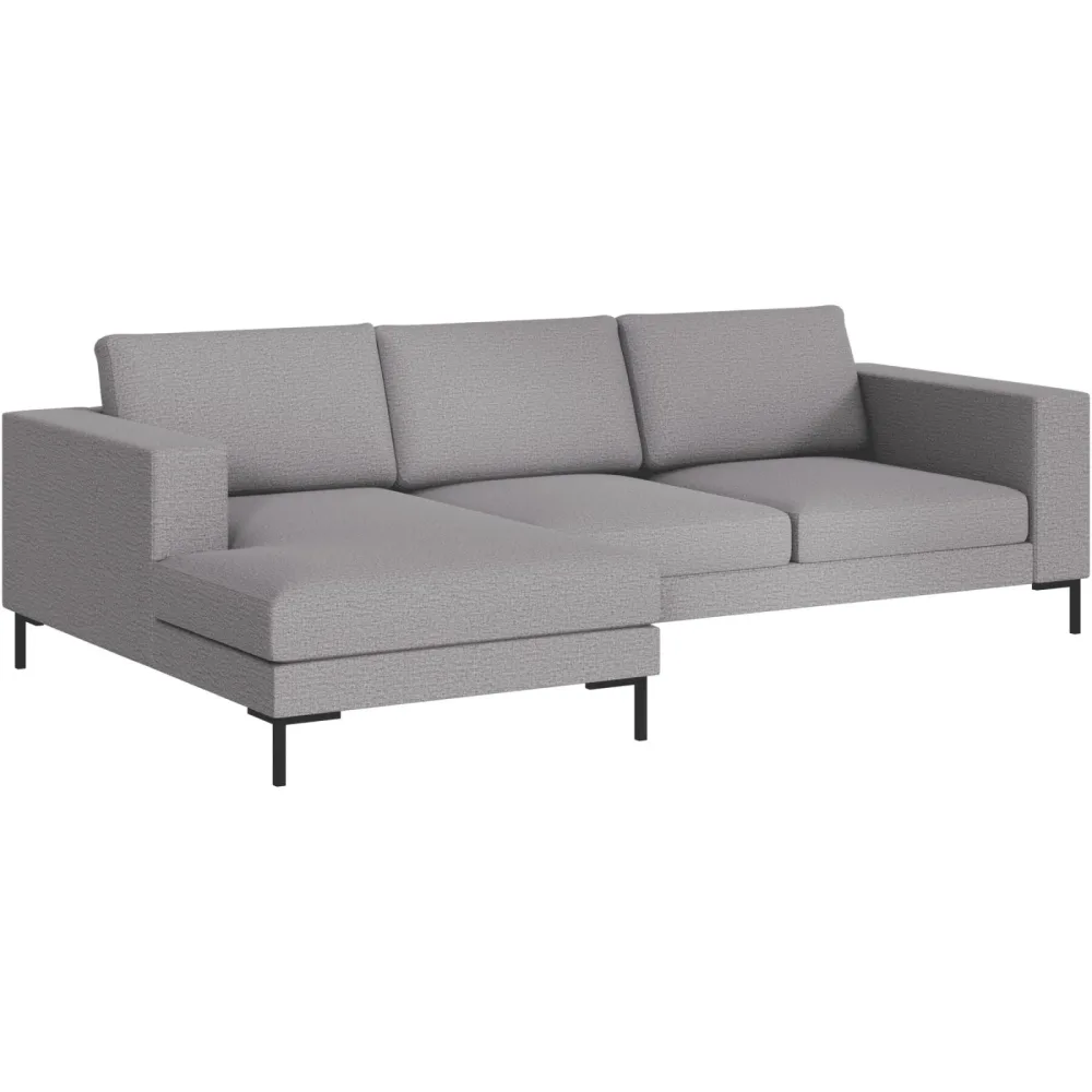 Ecksofa Domino Beige/Grau Stoff 250 cm 151 cm - Farbe: grau/beige - Möbel Konfigurator: Traummöbel individuell zusammenstellen - Ecksofa
