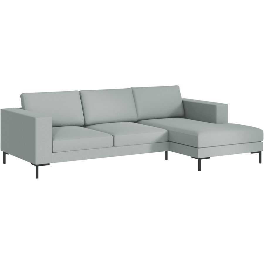 Ecksofa Domino Grün Stoff 250 cm 151 cm - Farbe: Olivgrün - Material: Stoff/Mischgewebe - Möbel Konfigurator: Traummöbel individuell zusammenstellen -