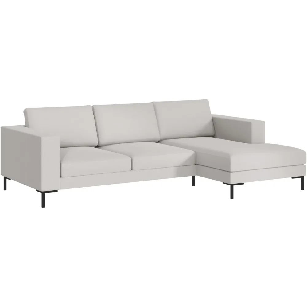 Ecksofa Domino Braun Stoff 250 cm 151 cm - Farbe: natur - Möbel Konfigurator: Traummöbel individuell zusammenstellen - Ecksofa