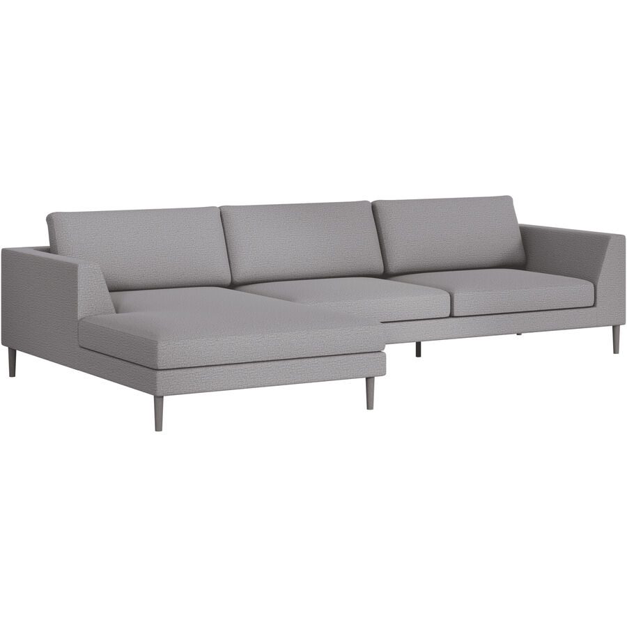Ecksofa Domino Beige/Grau Stoff 310 cm 181 cm - Farbe: grau/beige - Möbel Konfigurator: Traummöbel individuell zusammenstellen - Ecksofa