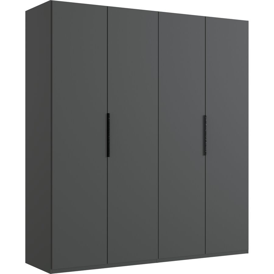 Kleiderschrank Sanko Grau Holz 200 cm 58 cm 216 cm - Farbe: graphit - Material: Holzwerkstoff - Kleiderschrank