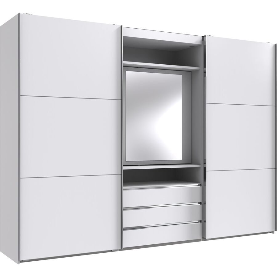 Kleiderschrank Mora Weiss Holzwerkstoff 300 cm 65 cm 216 cm - Kleiderschrank