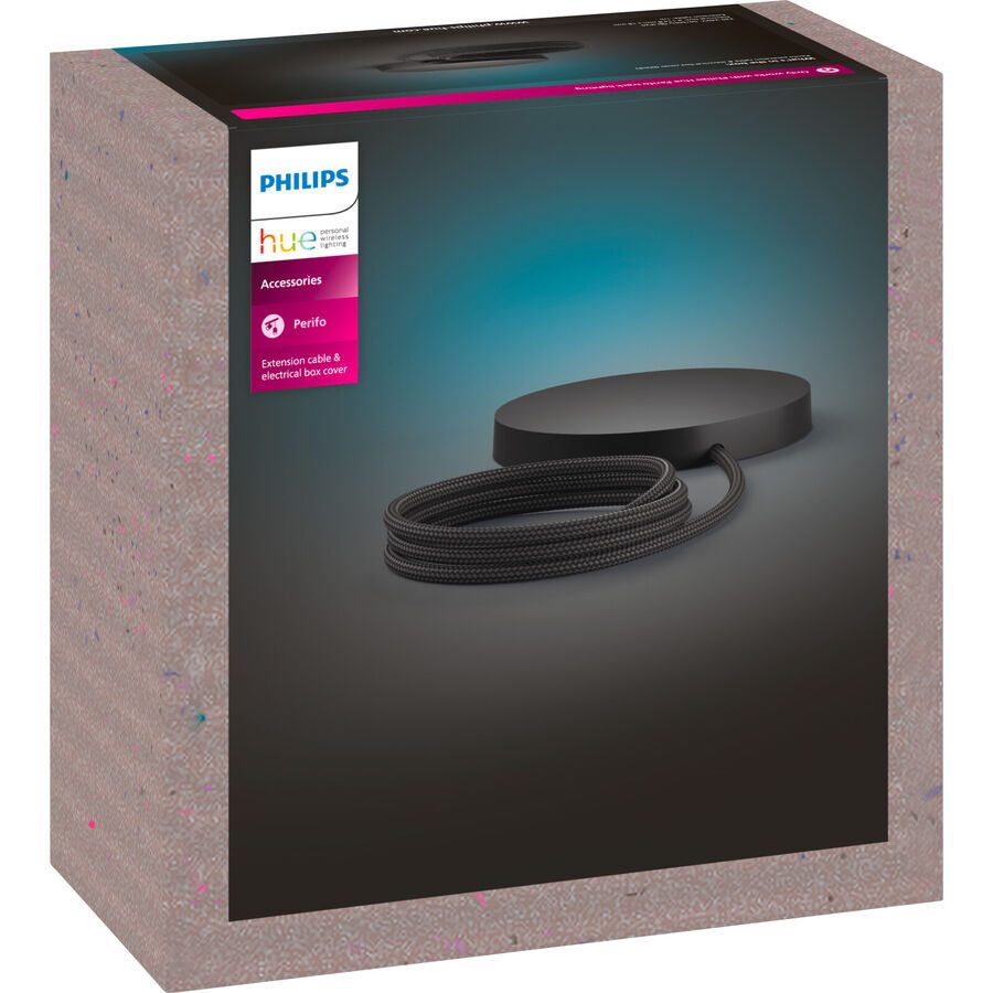 Philips Hue Hue Perifo Verlängerungskabel und Baldachin schwarz - Material: Kunststoff - Verlängerungskabel