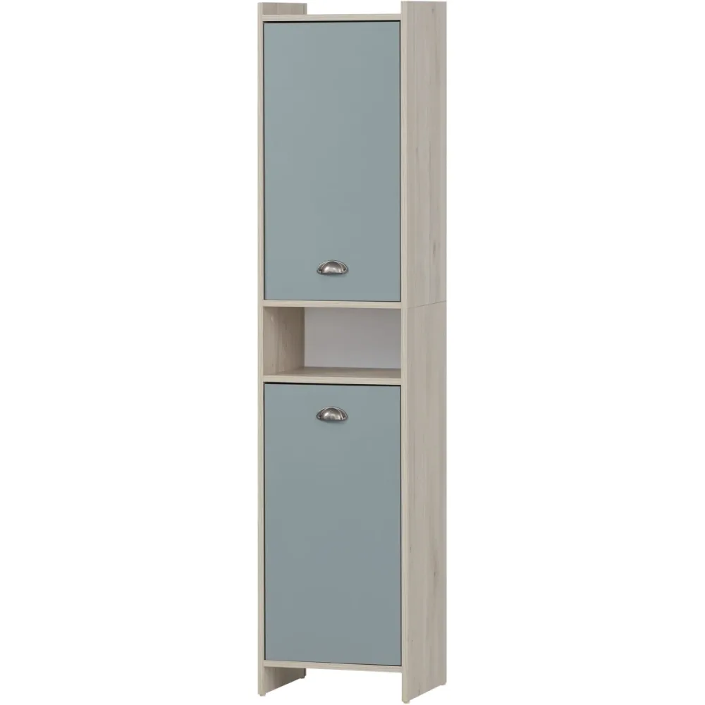 Hochschrank Lisabeth Braun Holzwerkstoff 40.2 cm 33 cm 176.3 cm - Farbe: Eiche Dekor - Hochschrank