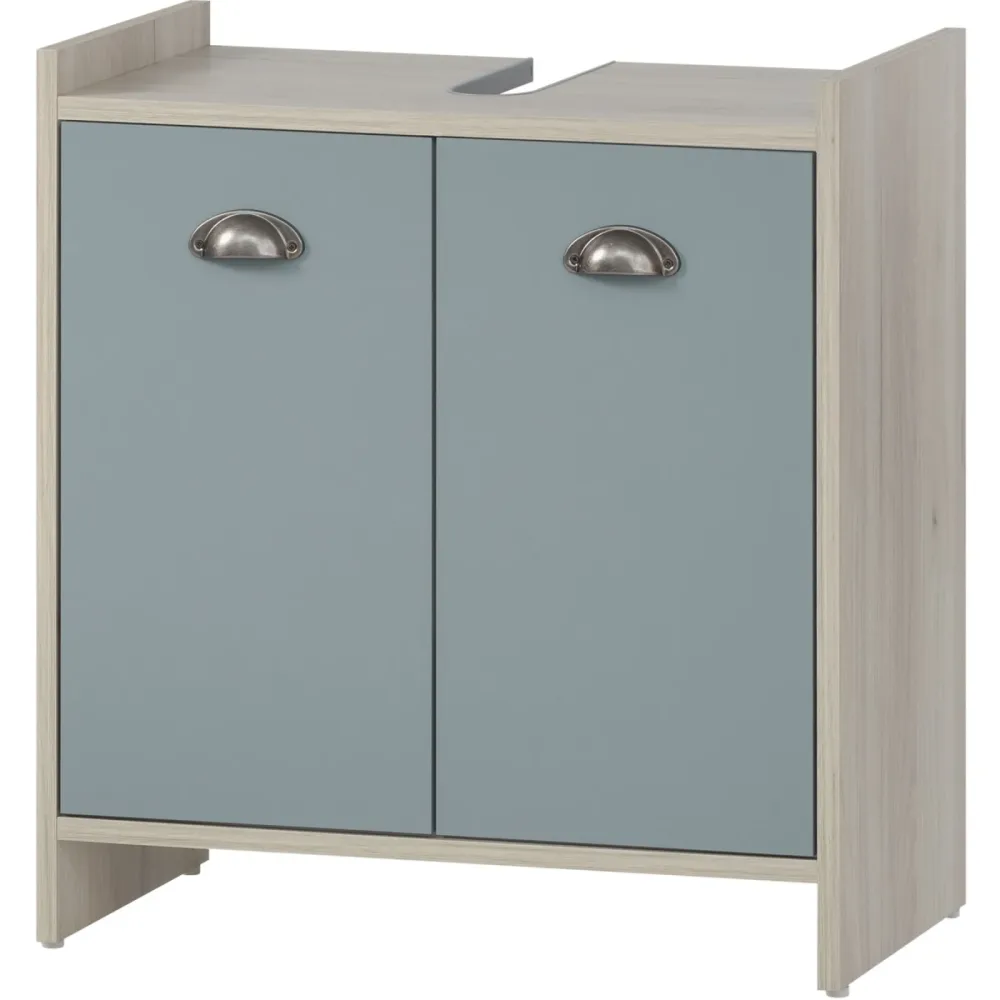 Waschbeckenunterschrank Lisabeth Braun Holzwerkstoff 56.9 cm 33 cm - Farbe: Eiche Dekor - Waschbeckenunterschrank