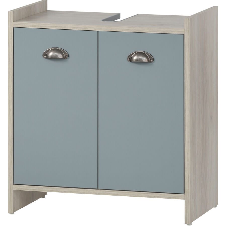 Waschbeckenunterschrank Lisabeth Braun Holzwerkstoff 56.9 cm 33 cm - Farbe: Eiche Dekor - Waschbeckenunterschrank