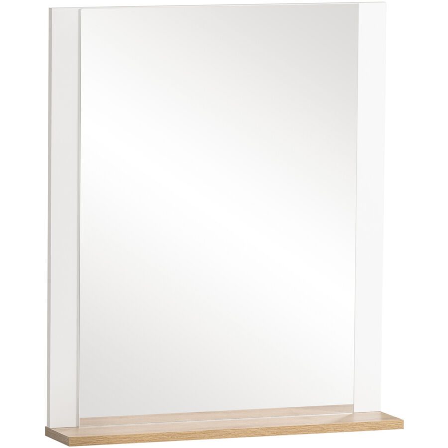 Spiegel Wimmis Weiss Holzwerkstoff 59.6 cm 71.1 cm - Farbe: eiche landhaus/weiss - Spiegel