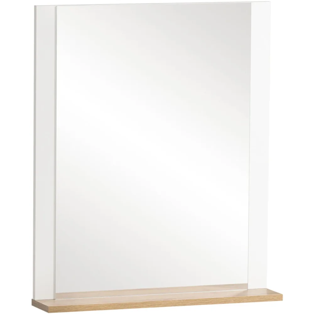 Spiegel Wimmis Weiss Holzwerkstoff 59.6 cm 71.1 cm - Farbe: eiche landhaus/weiss - Spiegel