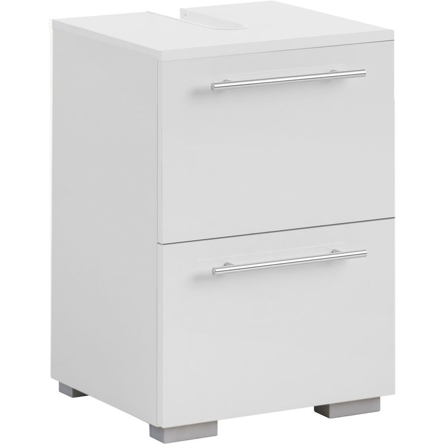 Waschbeckenunterschrank Uhland Weiss Holzwerkstoff 40.2 cm 35 cm Softclose - Waschbeckenunterschrank