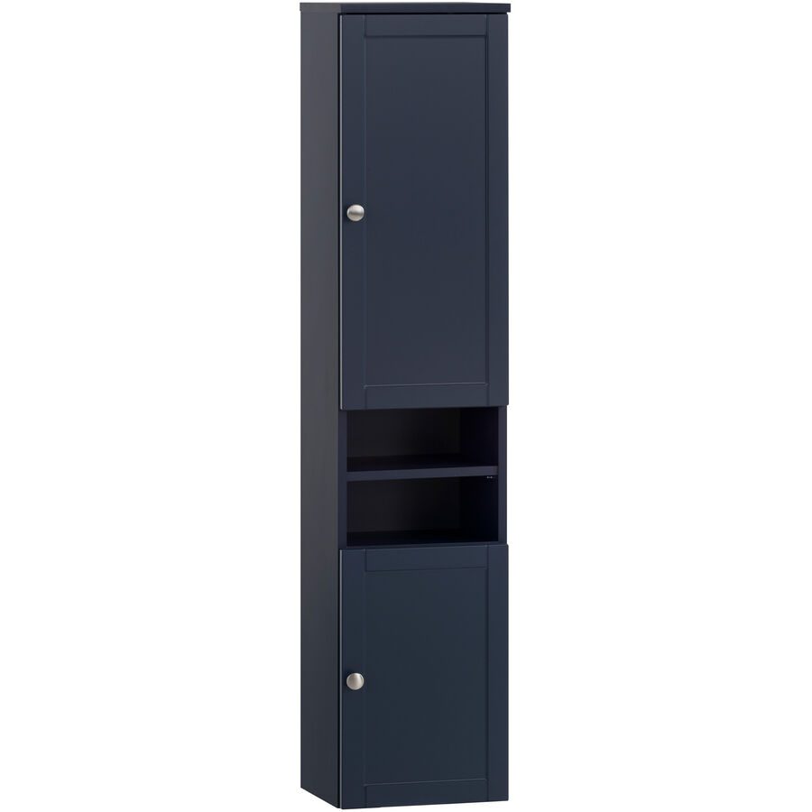 Hochschrank Jukka Blau Holzwerkstoff 30.3 cm 25.4 cm 138.3 cm - Farbe: nachtblau - Hochschrank