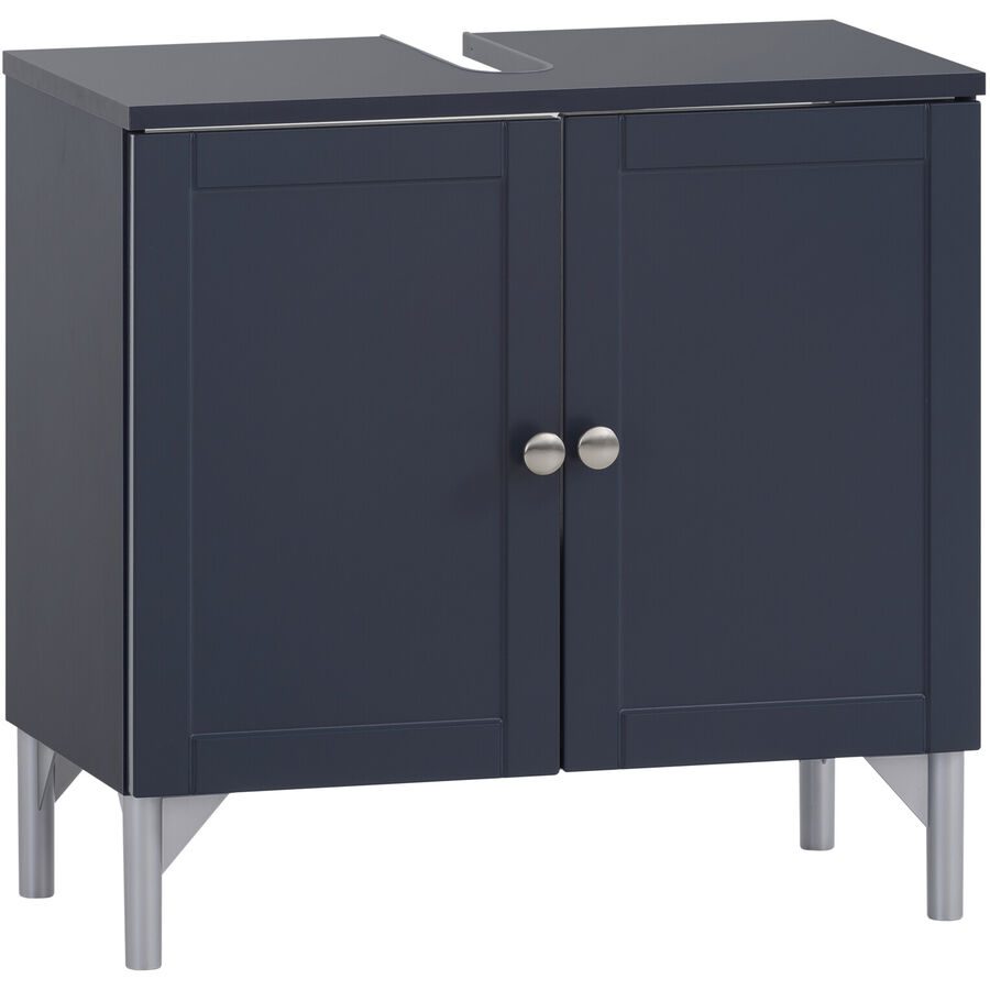 Waschbeckenunterschrank Jukka Blau Holzwerkstoff 60.2 cm 32 cm - Farbe: nachtblau - Waschbeckenunterschrank