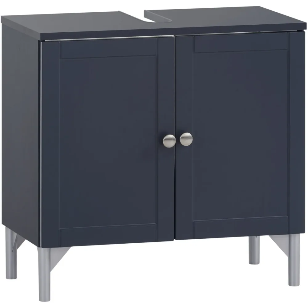 Waschbeckenunterschrank Jukka Blau Holzwerkstoff 60.2 cm 32 cm - Farbe: nachtblau - Waschbeckenunterschrank