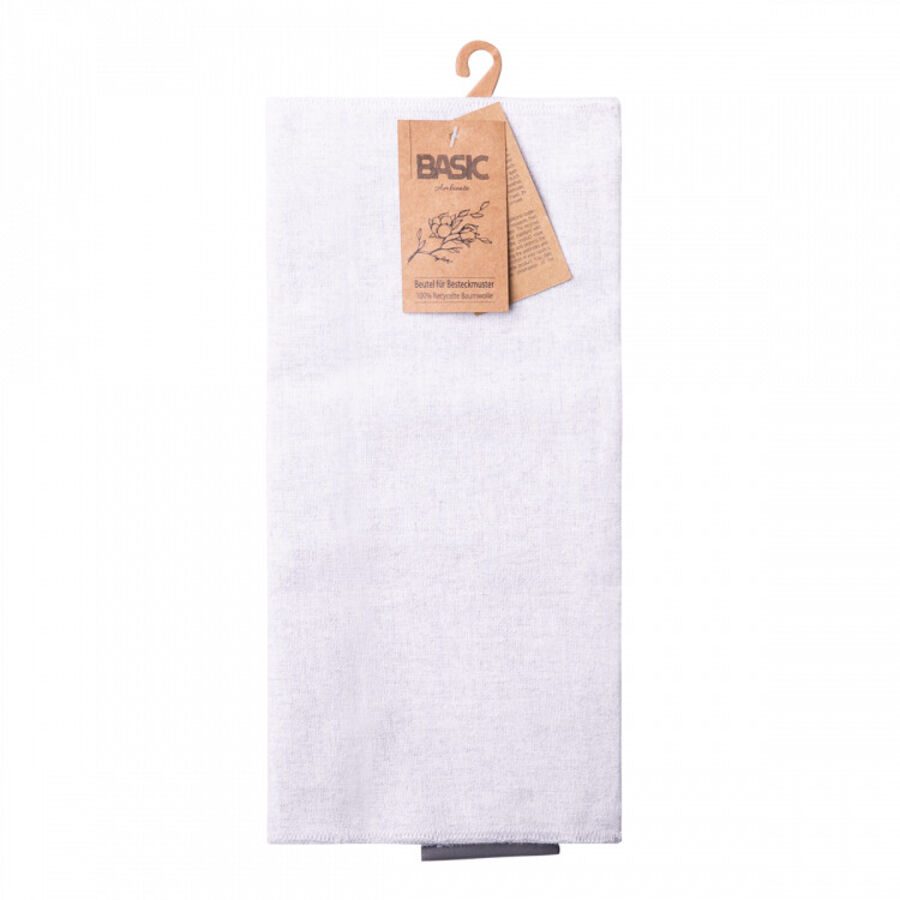 Sola Beutel für Besteckmuster Basic Ambiente Grau Baumwolle 52 x 26 cm - Farbe: Grey melange - Material: Recycelte Baumwolle - Beutel für