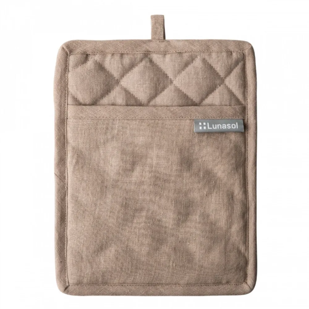 Sola Topflappen Gaya Ambiente Bronze Leinen 24 cm 19 cm - Topflappen