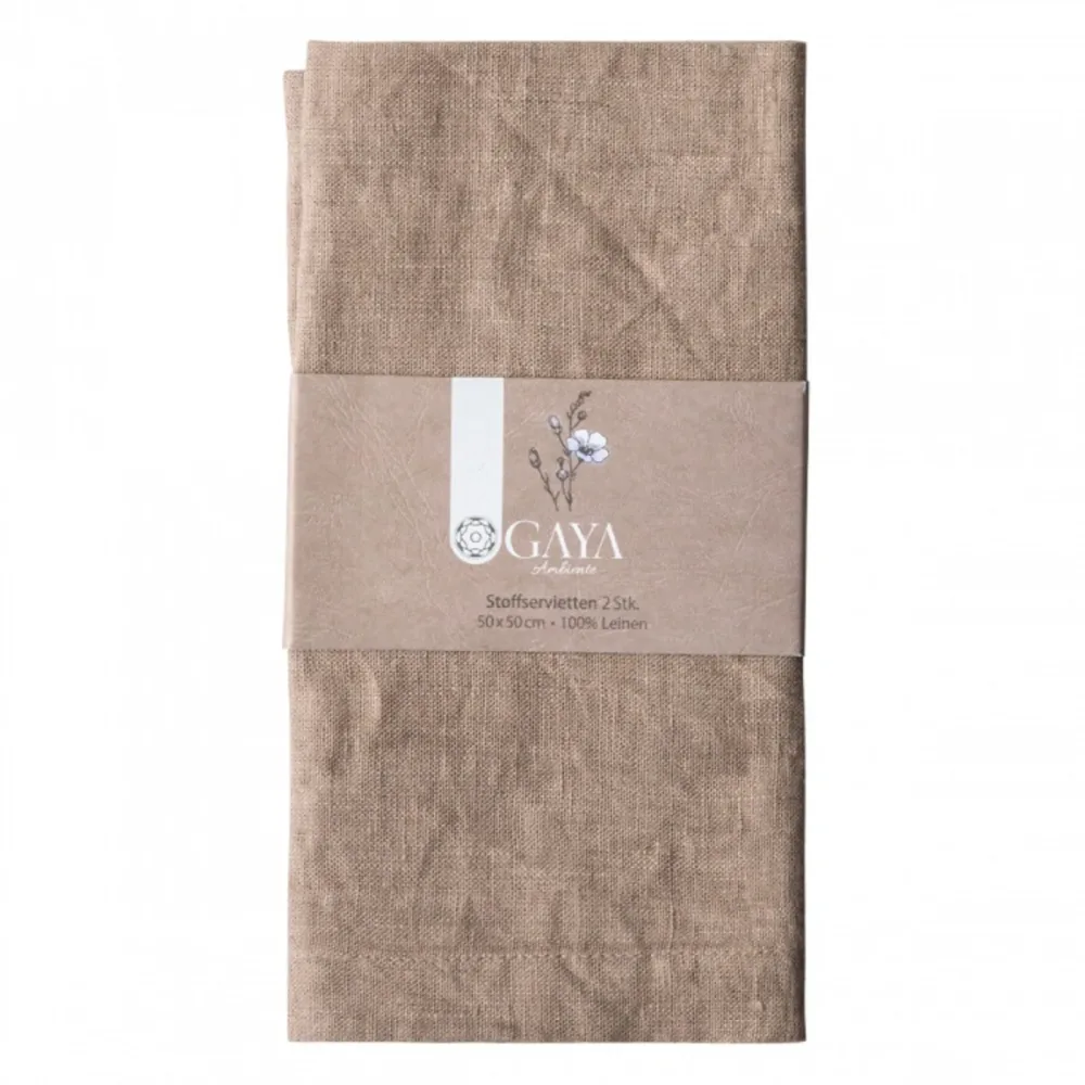 Sola Servietten Gaya Ambiente Bronze Leinen 50 cm - Servietten