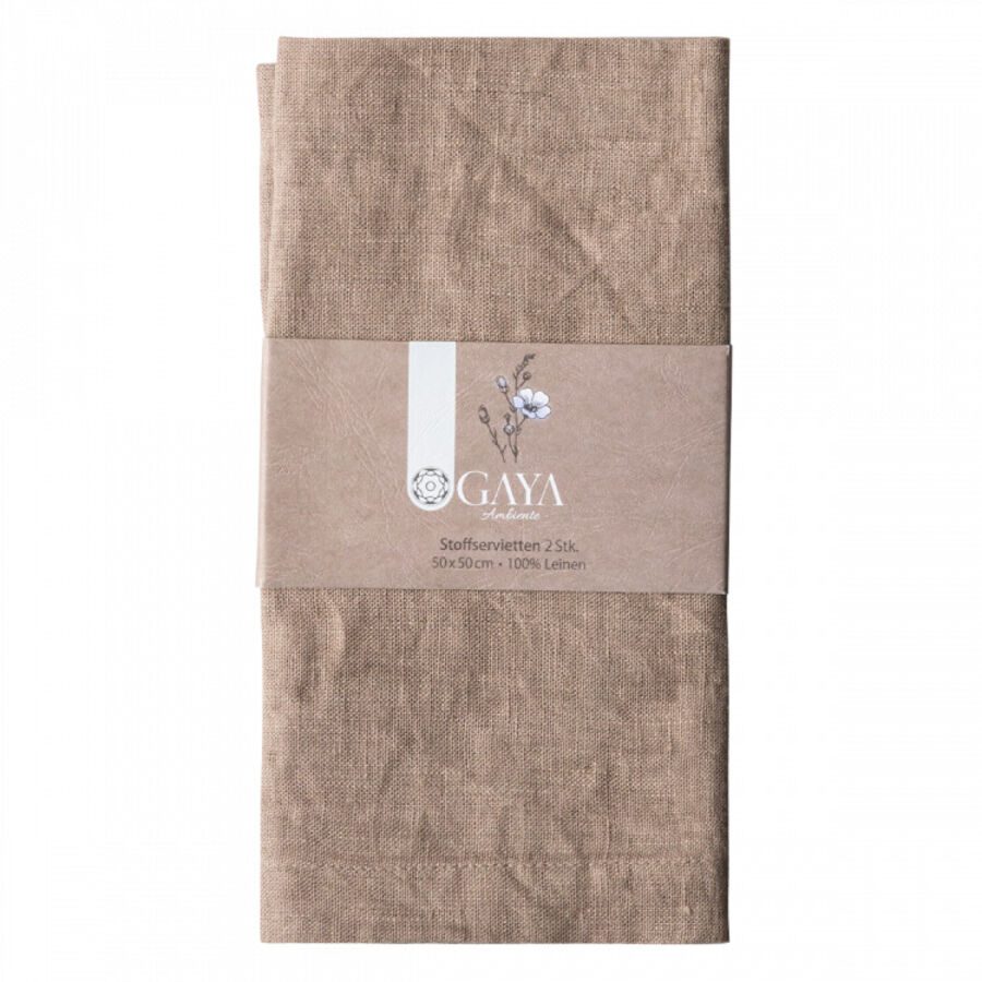 Sola Servietten Gaya Ambiente Bronze Leinen 50 cm - Servietten