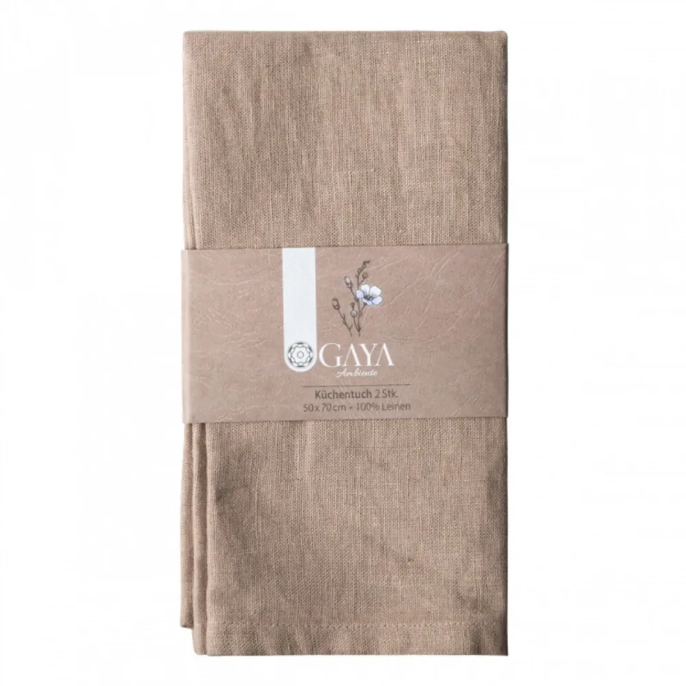 Sola Küchentuch Gaya Ambiente Bronze Leinen 70 cm 50 cm - Küchentuch