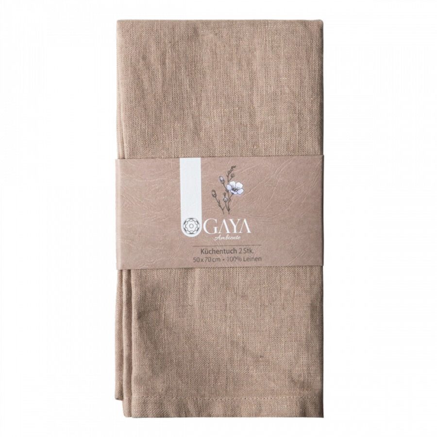 Sola Küchentuch Gaya Ambiente Bronze Leinen 70 cm 50 cm - Küchentuch