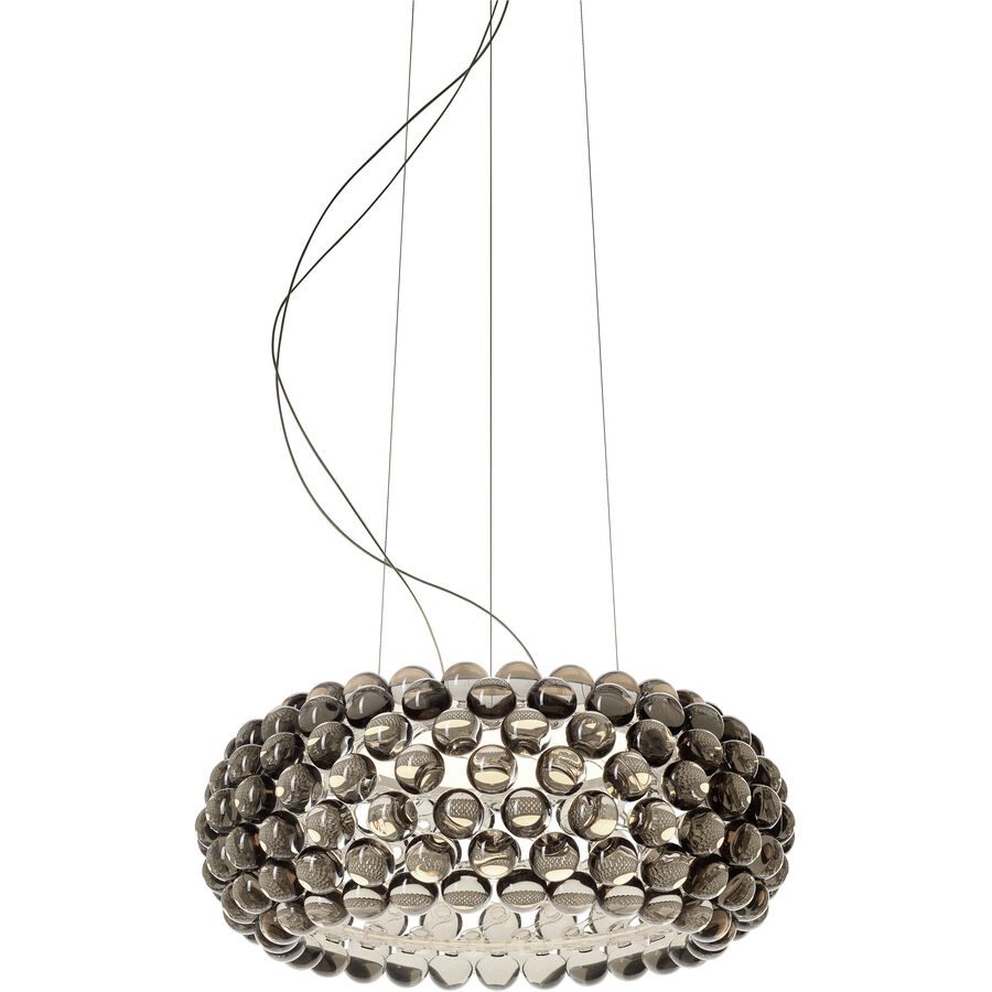 Foscarini Pendellampe Caboche Grau Kunststoff 50 cm 20 cm - LED - Lichtfarbe: Extra warmweiss - Pendellampe- LED Energiesparlampe