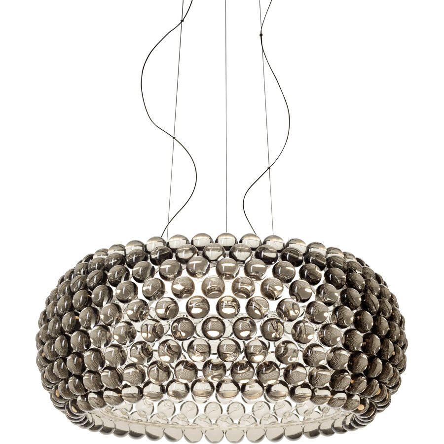 Foscarini Pendellampe Caboche Grau Kunststoff 70 cm 35 cm - LED - Lichtfarbe: Extra warmweiss - Pendellampe- LED Energiesparlampe