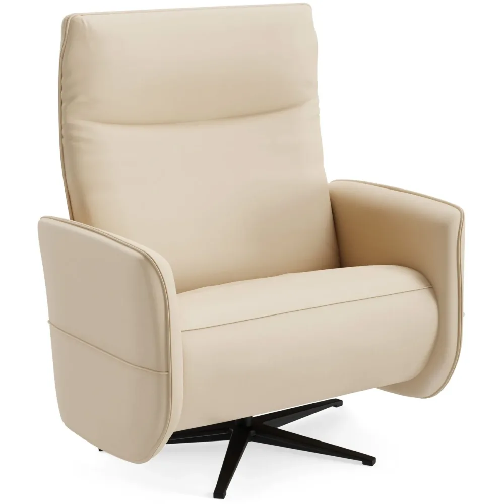 Relaxsessel Lidja Beige Leder 104 cm 170 cm - Möbel Konfigurator: Traummöbel individuell zusammenstellen - Relaxsessel