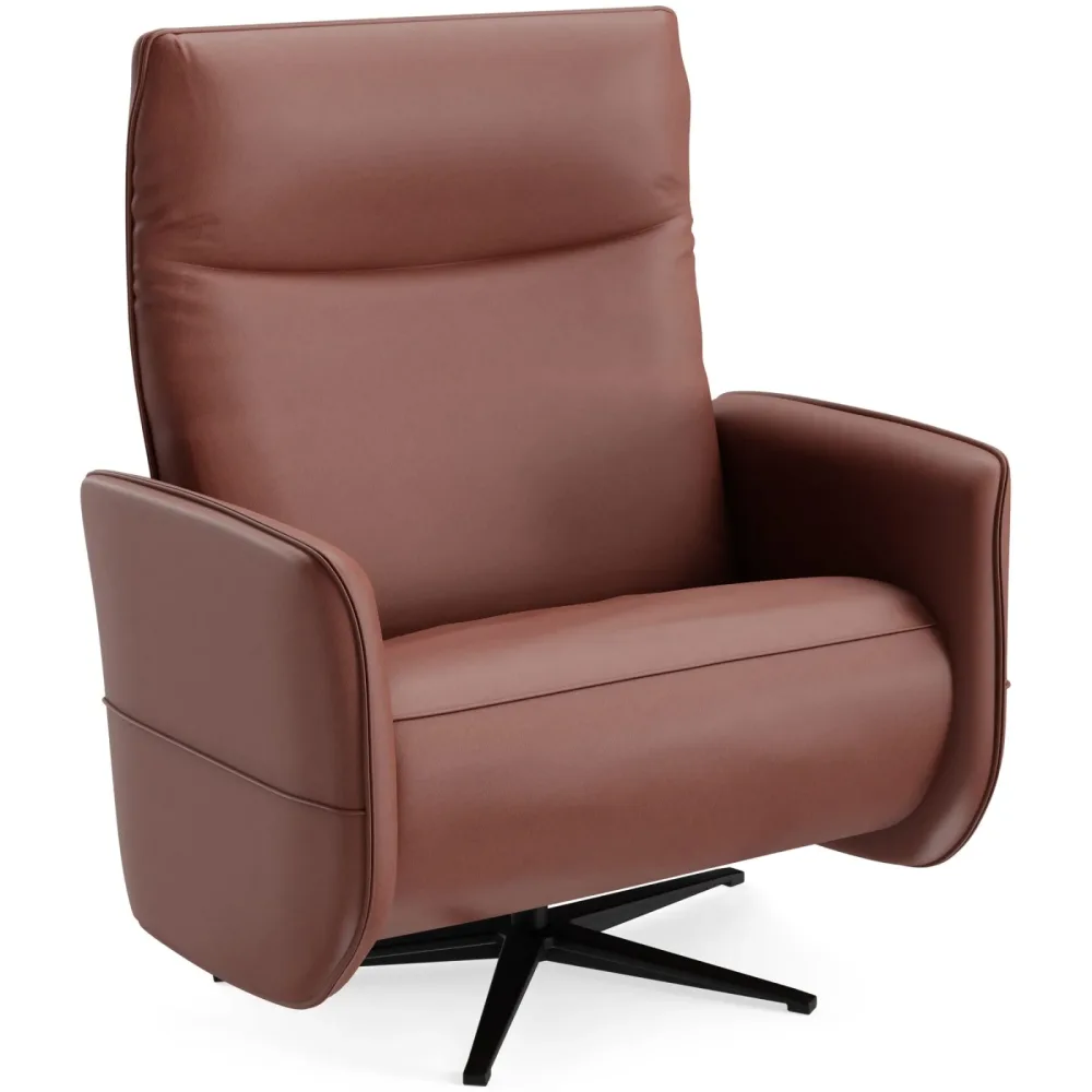 Relaxsessel Lidja Rot Leder 104 cm 170 cm - Farbe: fuchsia - Möbel Konfigurator: Traummöbel individuell zusammenstellen - Relaxsessel