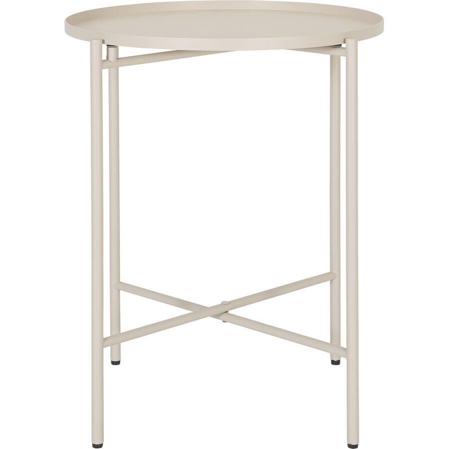 Beistelltisch Kim Beige Metall 40 cm - Beistelltisch