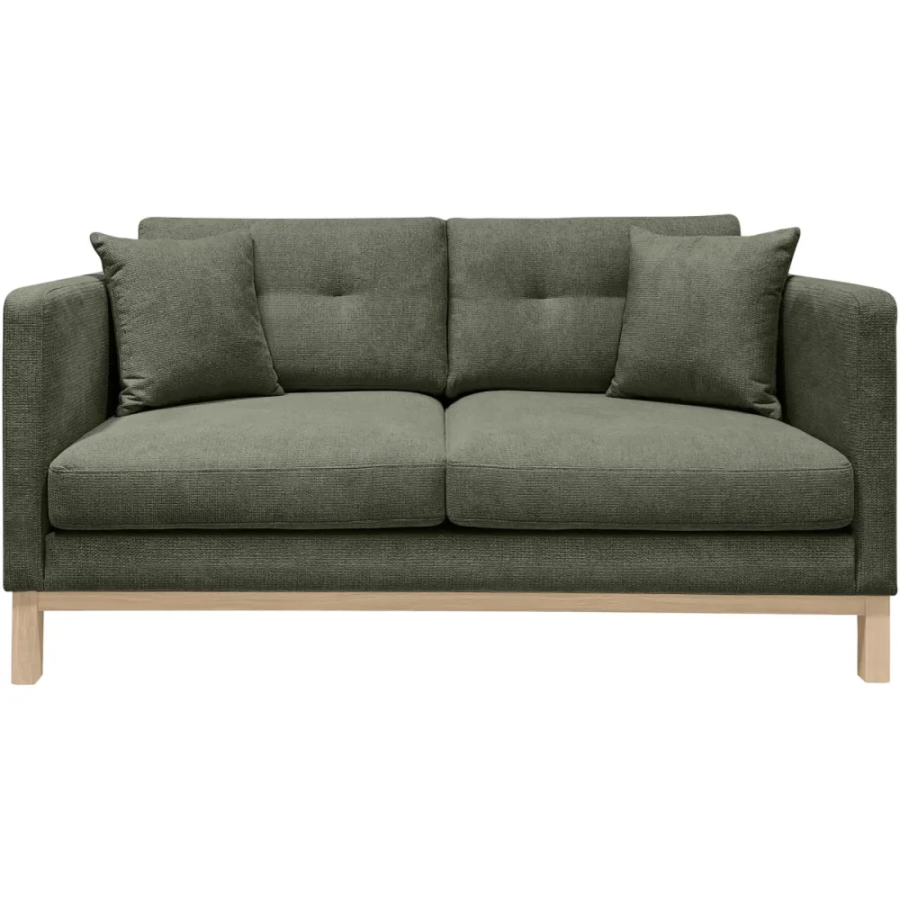 Sofa Woody Grün Stoff 155 cm 89 cm - Farbe: olive - Sofa