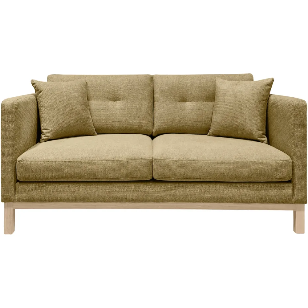 Sofa Woody Braun Stoff 155 cm 89 cm - Farbe: messing - Sofa