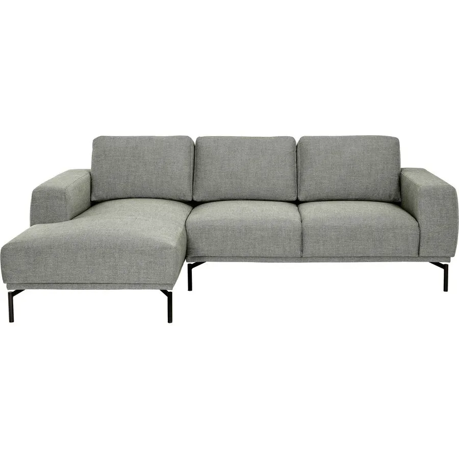 MyDeal Ecksofa Maja Grau Stoff 243 cm 162 cm - Farbe: hellgrau - Möbel Konfigurator: Traummöbel individuell zusammenstellen - Ecksofa