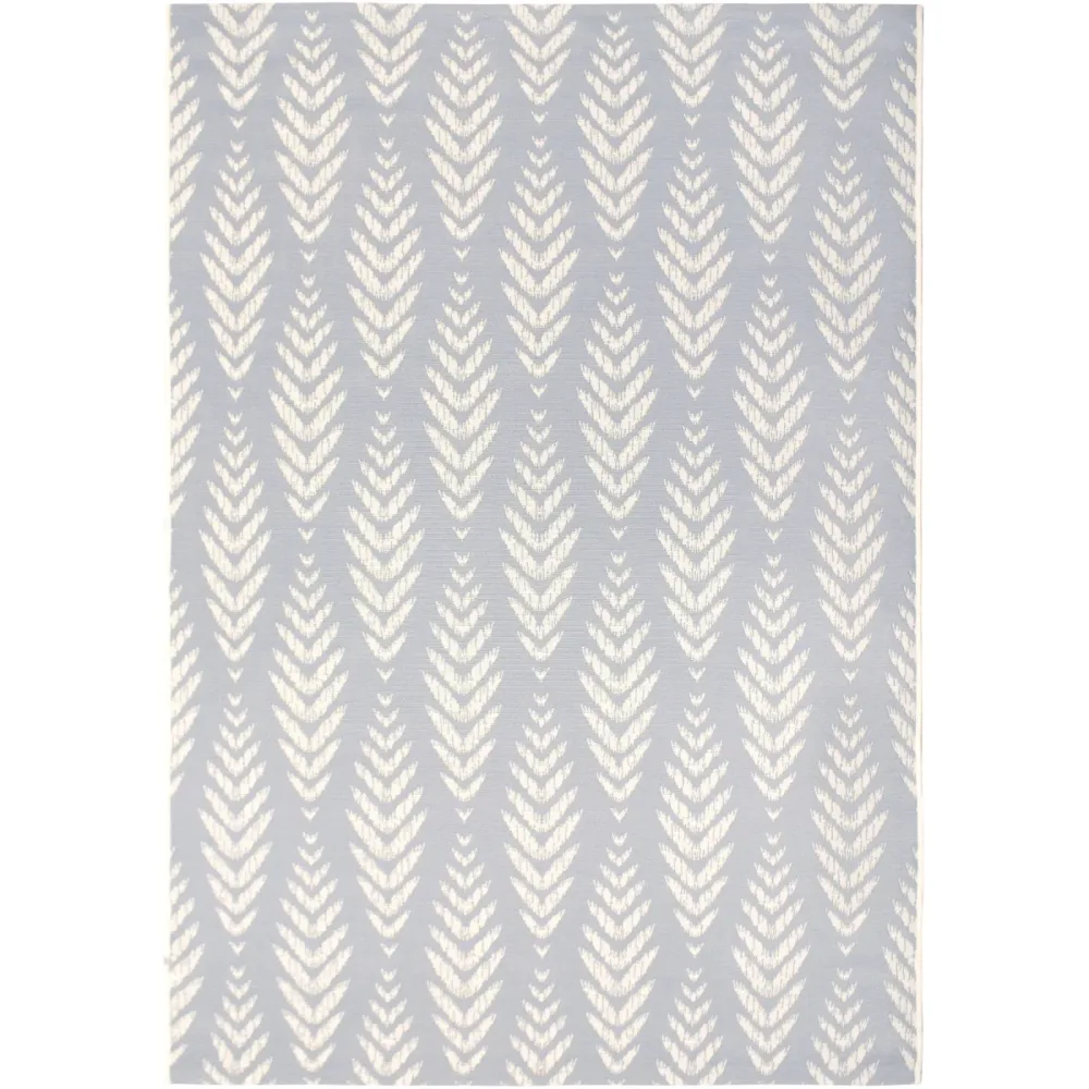 Outdoor-Teppich Amelie grau Fischgrätmuster Polypropylen 160 x 230 cm - Outdoor-Teppich