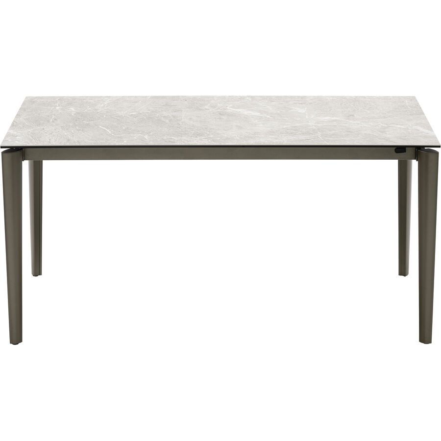 CONNUBIA Tisch Artic Fast Weiss/Grau/Schwarz Keramik 90 cm Ausziehbar/Ausklappbar - Tisch