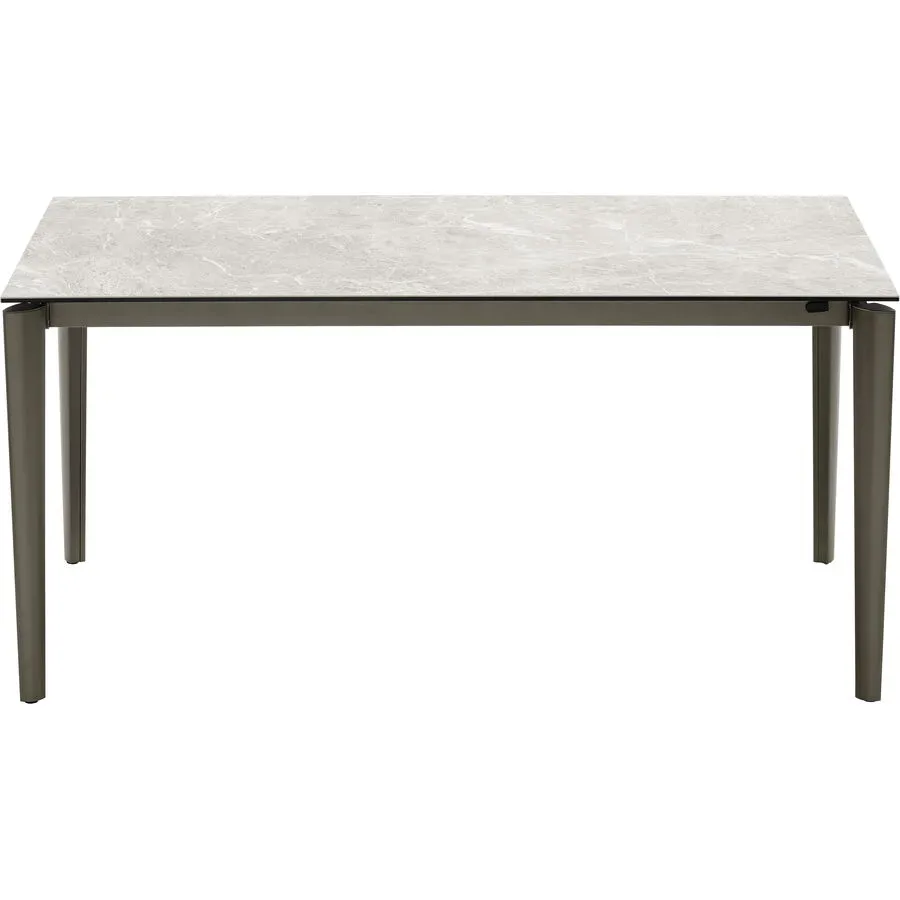 CONNUBIA Tisch Artic Fast Weiss/Grau/Schwarz Keramik 90 cm Ausziehbar/Ausklappbar - Tisch