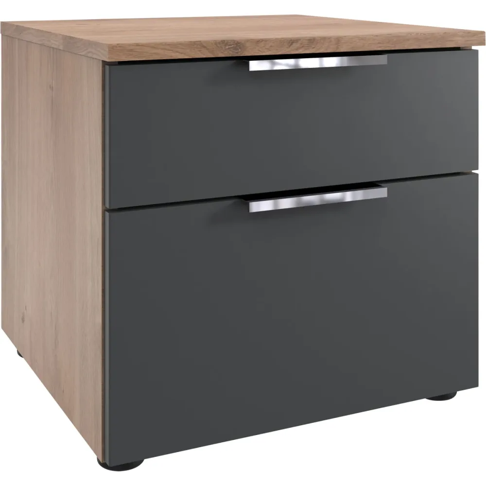 Kommode Sanko Braun/Grau Holzwerkstoff 41 cm 41 cm - Farbe: Plankeneiche/graphit - Kommode