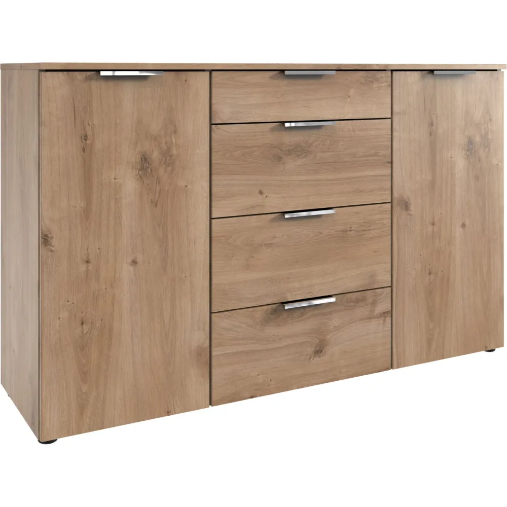Kommode Sanko Braun Holzwerkstoff 135 cm 41 cm - Farbe: Plankeneiche - Kommode