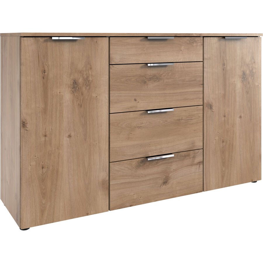 Kommode Sanko Braun Holzwerkstoff 135 cm 41 cm - Farbe: Plankeneiche - Kommode
