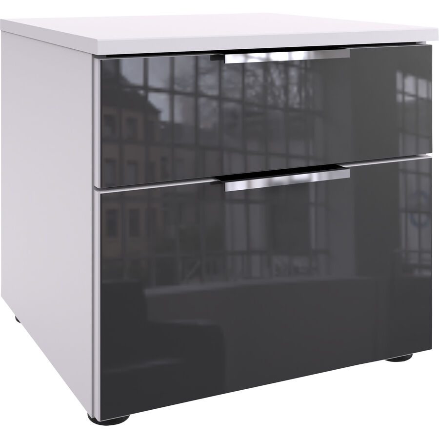 Kommode Sanko Grau/Weiss Holzwerkstoff 41 cm 41 cm - Farbe: weiss/grau - Kommode