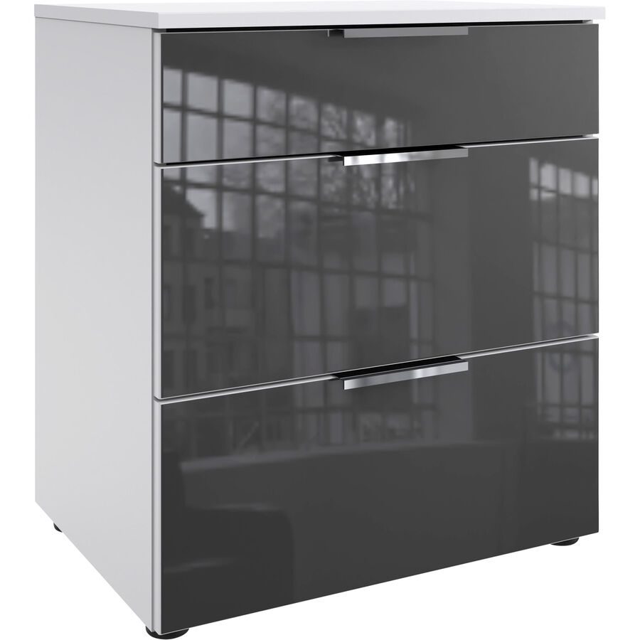 Kommode Sanko Grau/Weiss Holzwerkstoff 54 cm 41 cm - Farbe: weiss/grau - Kommode
