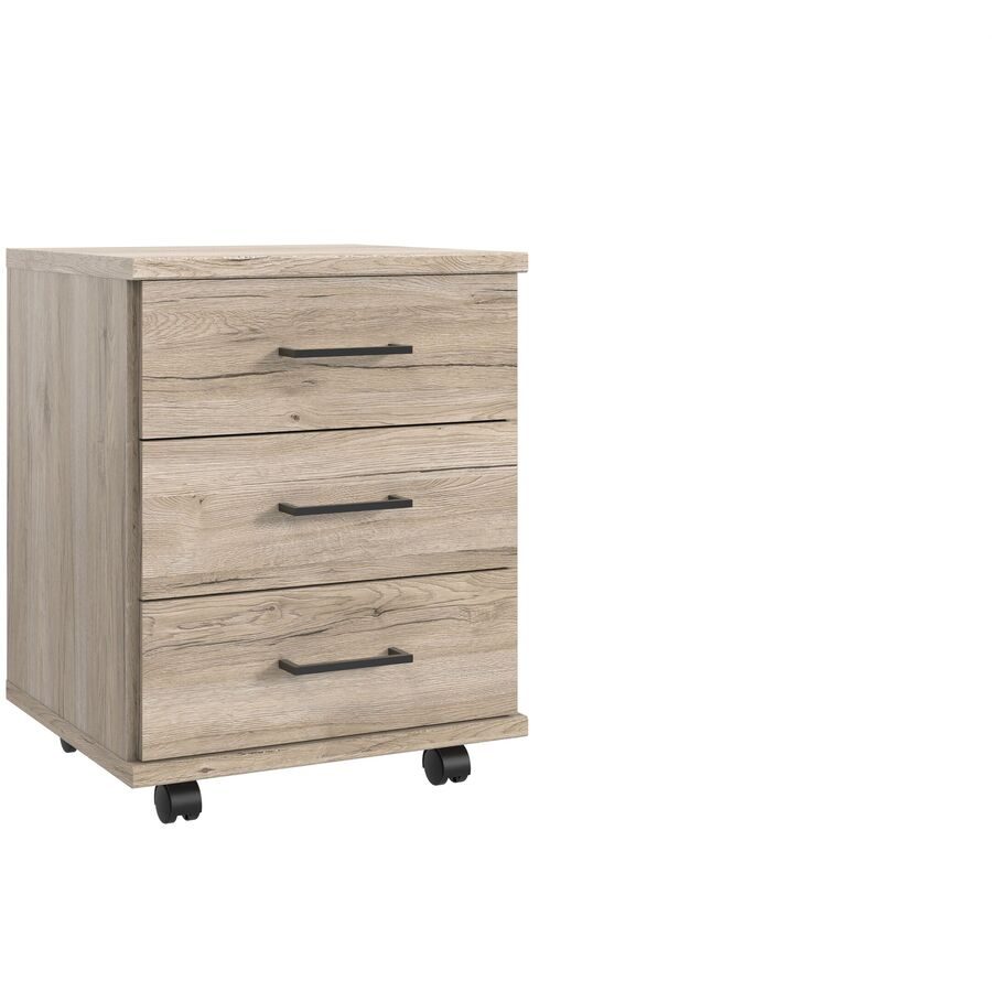 Kommode Zain Holzwerkstoff/Aluminium 46 cm 58 cm 40 cm - Farbe: Sanremo Eiche - Kommode